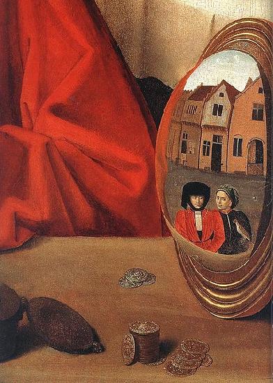 Petrus Christus St Eligius in His Workshop oil painting image